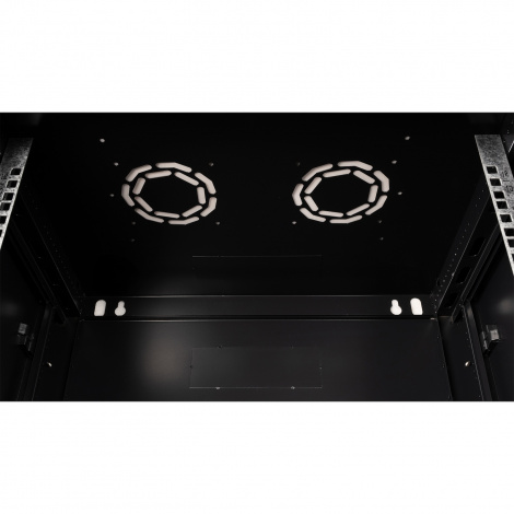 Шкаф 19" телекоммуникационный настенный, 12U 635x600х450 мм, дверь стекло, черный